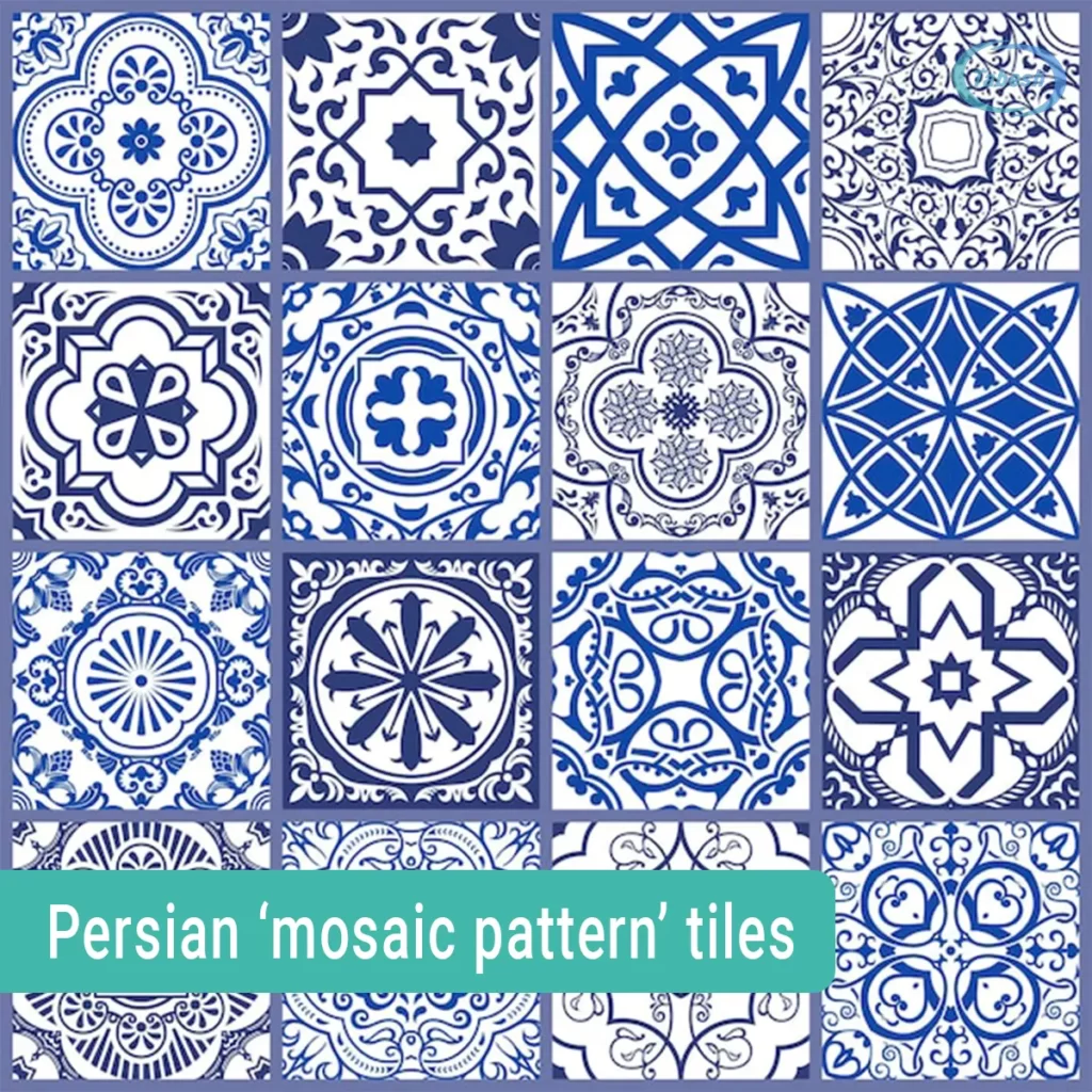 Persian Marquetry ‘mosaic pattern’ tiles تابش شاپ