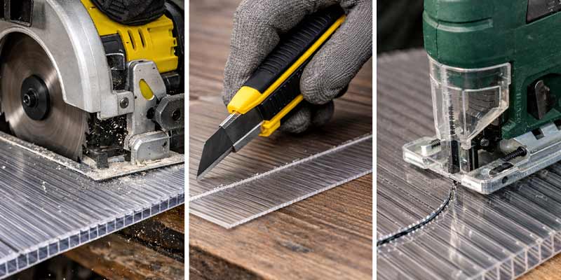 تفاوت نحوه برش پلی کربنات تخت و دوجداره