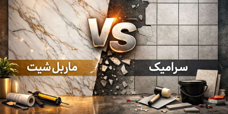 تفاوت ماربل شیت با سرامیک تفاوت ماربل شیت با سرامیک