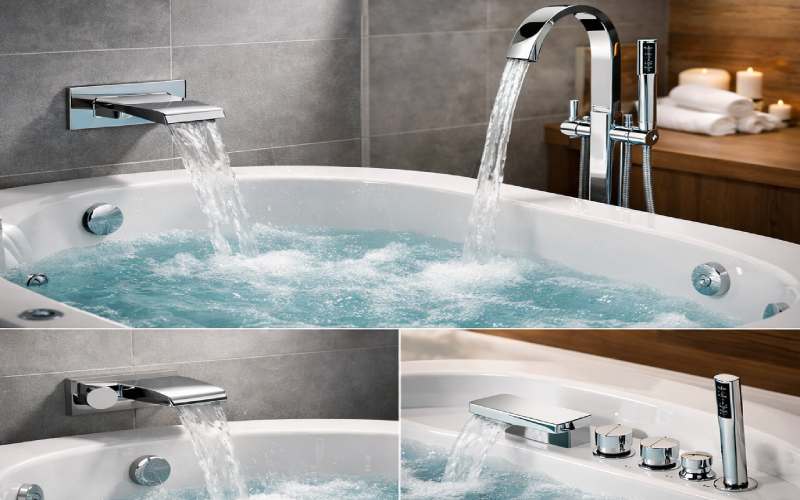 انواع شیر وان جکوزی پر کن از نظر محل نصب