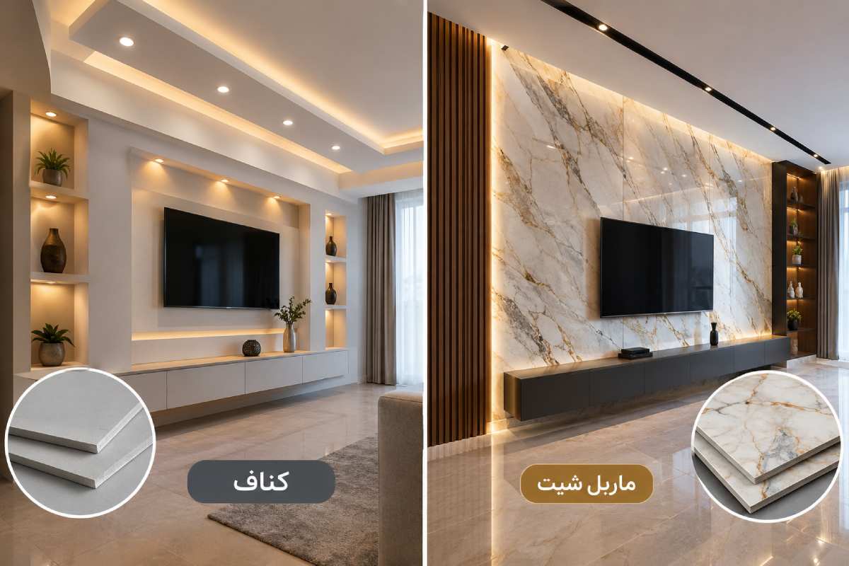 ماربل شیت یا کناف؟ کدام برای شما بهتر است؟